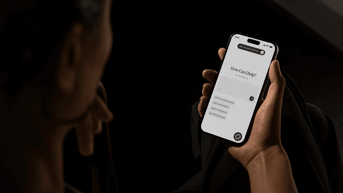 Founder using the StartUp Factory AI assistant on a mobile device